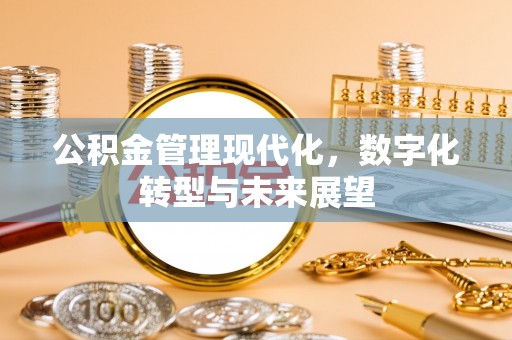 宽甸公积金管理现代化，数字化转型与未来展望