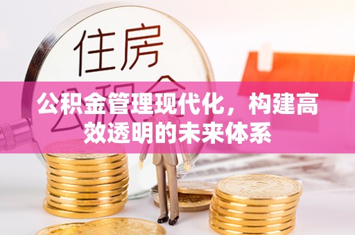 宽甸公积金管理现代化，构建高效透明的未来体系