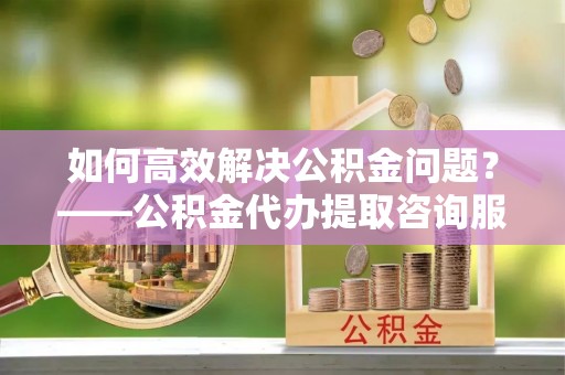 宽甸如何高效解决公积金问题？——公积金代办提取咨询服务指南